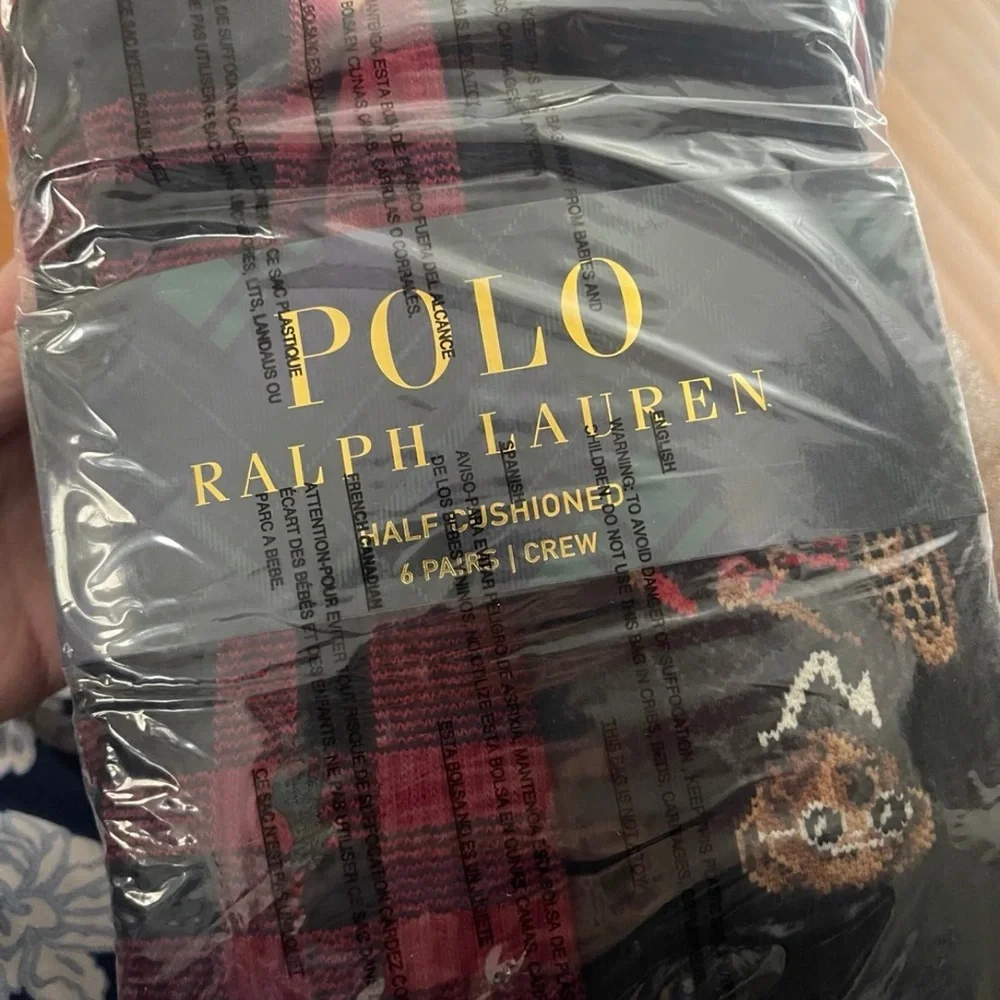Ralph Lauren Men's Plaid and Paisley Crew Socks - 6 Pack